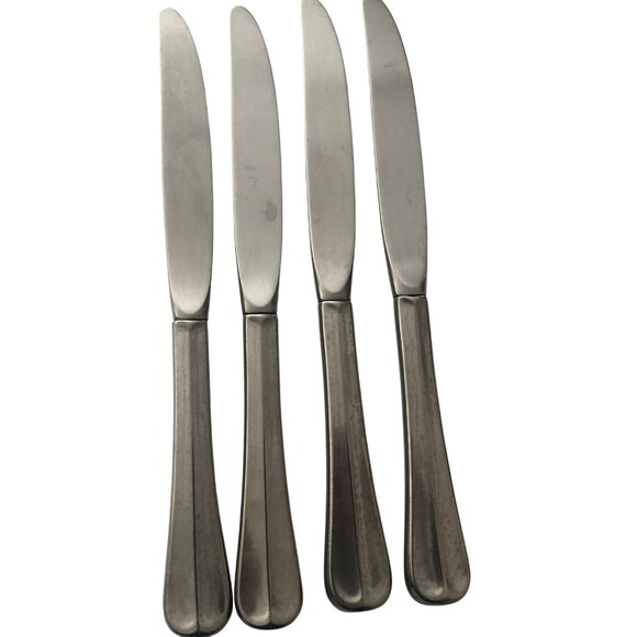 Silver Gorham Stainless Satin Colonial Tipt set of 4 knives flatware Silverware - Picture 4 of 6